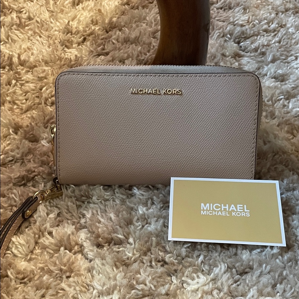 Michael Kors Blush Pink Wallet with Gold Accents